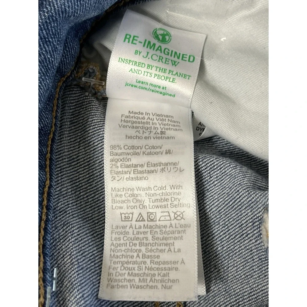J.Crew midrise Flare Crop‎ Jeans Women 33p Blue Light Wash